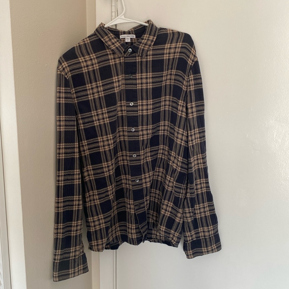 James Perse Flannel Button Down